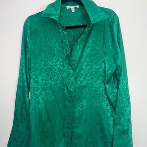 Gold Rush Emerald Jacquard Blouse